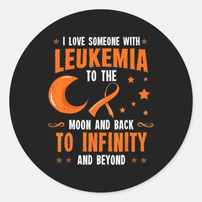 Leukemia Awareness  Blood Cancer Bone Marrow Gift  Classic Round Sticker (Front)