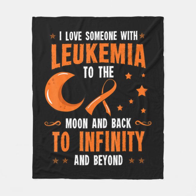 Leukemia Awareness  Blood Cancer Bone Marrow Gift  Fleece Blanket (Front)