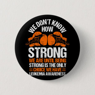 Leukemia Awareness Blood Cancer Orange Ribbon  Button