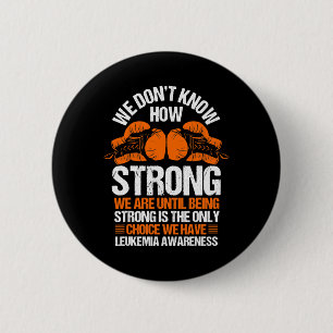 Leukemia Awareness Blood Cancer Orange Ribbon Button