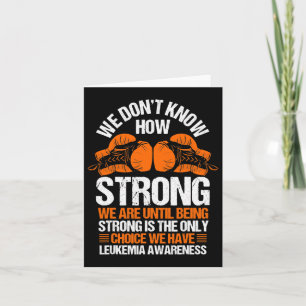 Leukemia Awareness Blood Cancer Orange Ribbon Card