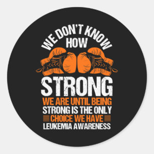 Leukemia Awareness Blood Cancer Orange Ribbon Classic Round Sticker