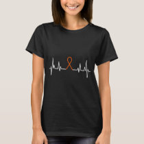 Leukemia Awareness Blood Cancer Orange Ribbon Hear T-Shirt