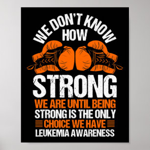 Leukemia Awareness Blood Cancer Orange Ribbon  Poster