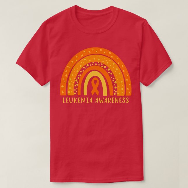 Leukemia Awareness Boho Rainbow III T-Shirt (Design Front)