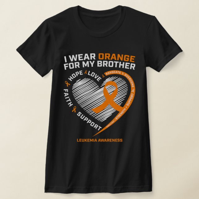 Leukemia Awareness Brother Gifts Kids Leukemia Awa T-Shirt (Laydown)
