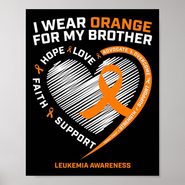 Leukemia Awareness  Brother Kids Leukemia Awarenes Poster (Front)