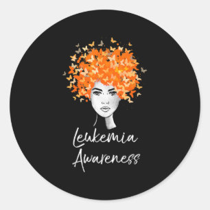 Leukemia Awareness  Butterflies Gift   Classic Round Sticker