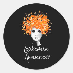 Leukemia Awareness Butterflies Gift Classic Round Sticker