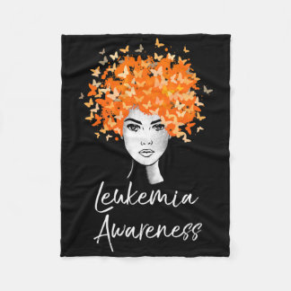 Leukemia Awareness Butterflies Gift Fleece Blanket
