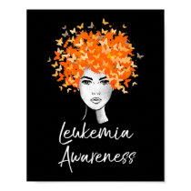 Leukemia Awareness  Butterflies Gift   Poster