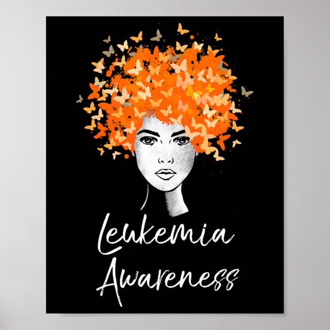 Leukemia Awareness Butterflies Gift  Poster (Front)