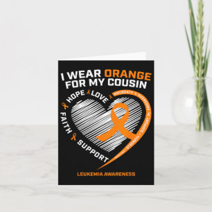 Leukemia Awareness Cousin Gifts Men Kids Leukemia Card