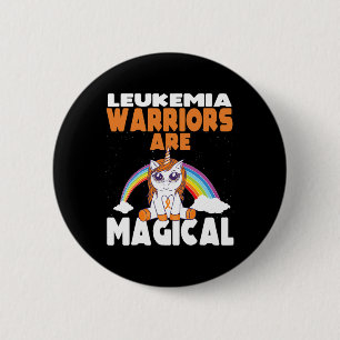 Leukemia Awareness Cute Magical Unicorn Blood Canc Button