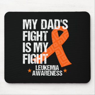 Leukemia Awareness Dad Fight Orange Ribbon Gift I Mouse Pad