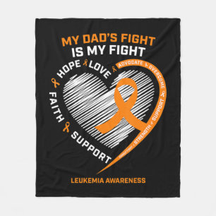 Leukemia Awareness Dad Men Women Gifts Leukemia Aw Fleece Blanket