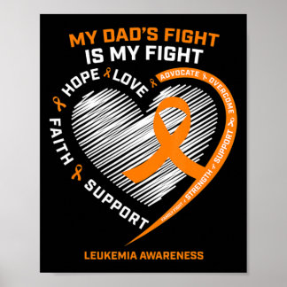 Leukemia Awareness Dad Men Women Gifts Leukemia Aw Poster