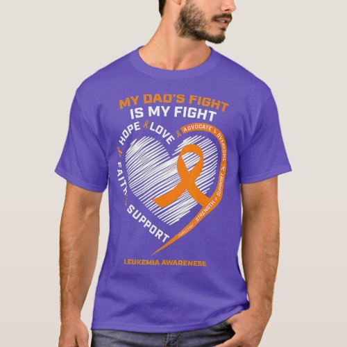 Leukemia Awareness Dad Men Women Gifts Leukemia Aw T_Shirt