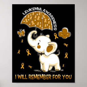 Leukemia Awareness Elephant Poster