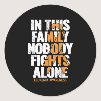 Leukemia Awareness  Family Support Leukemia Awaren Classic Round Sticker