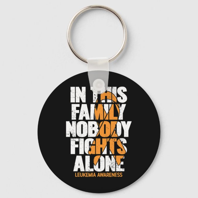 Leukemia Awareness  Family Support Leukemia Awaren Keychain (Front)