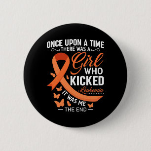 Leukemia Awareness Fight Cancer Ribbon Button