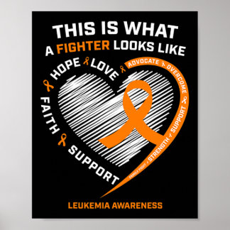 Leukemia Awareness Fighter Gifts Men Women Mom Dad Poster