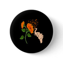 Leukemia awareness Flower  Button