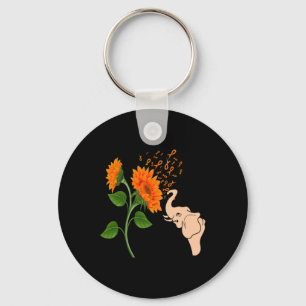 Leukemia Awareness Flower  Keychain