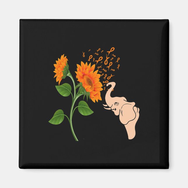 Leukemia Awareness Flower  Magnet (Front)