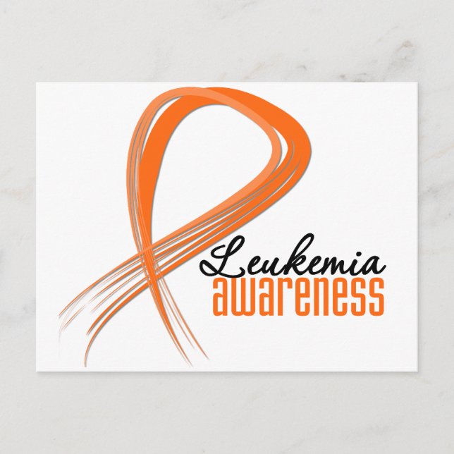 Leukemia Awareness Grunge Ribbon Postcard (Front)
