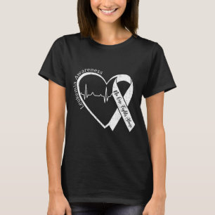 Leukemia Awareness Heart Orange Support Men Women T-Shirt
