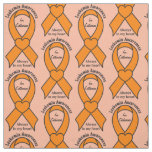 Leukemia Awareness Heart Ribbon Name Customizable Fabric