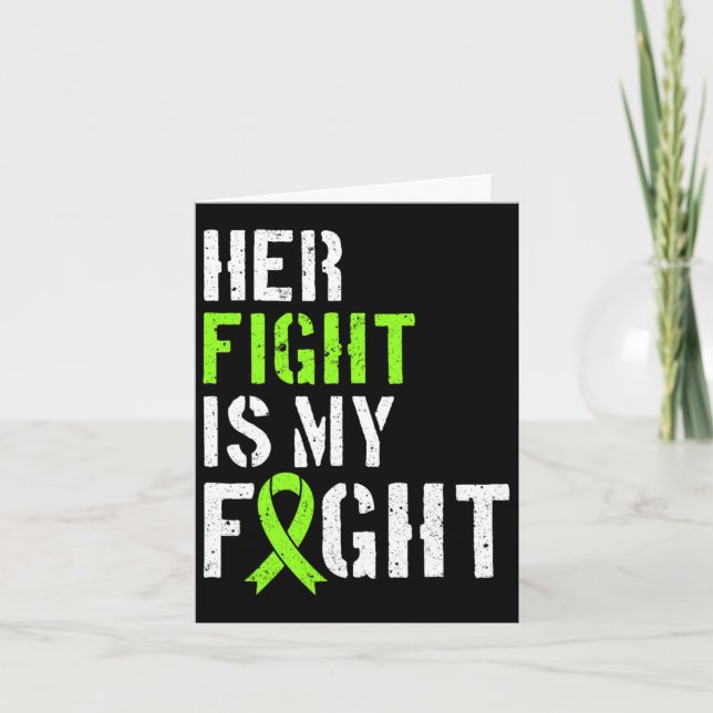 Leukemia Awareness Her Fight Is My Fight Support  Card (Front)