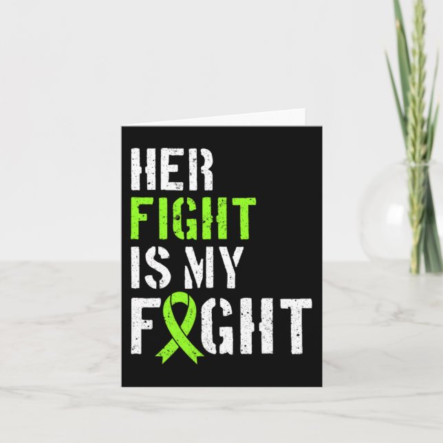 Leukemia Awareness Her Fight Is My Fight Support  Card (Front)