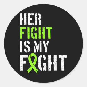 Leukemia Awareness Her Fight Is My Fight Support  Classic Round Sticker