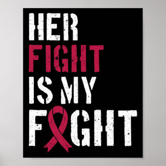 Leukemia Awareness Her Fight Is My Fight Support Poster