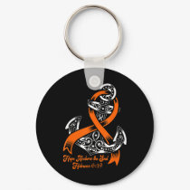 Leukemia Awareness  Hope Anchors The Soul Hebrews  Keychain