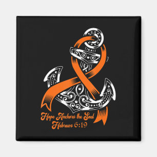 Leukemia Awareness  Hope Anchors The Soul Hebrews  Magnet