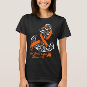 Leukemia Awareness Hope Anchors The Soul Hebrews T-Shirt