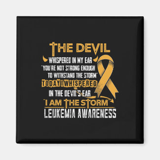 Leukemia Awareness I Am The Storm Devil  Magnet