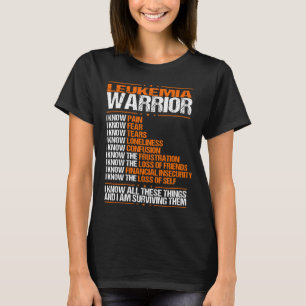 Leukemia Awareness I know Pain Orange Ribbon T-Shirt
