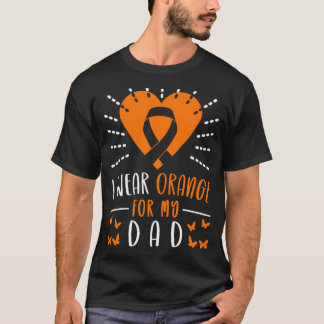 Leukemia Awareness I Wear Orange For My Dad Heart T-Shirt