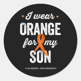 Leukemia Awareness I wear Orange Ribbon for my So Classic Round Sticker