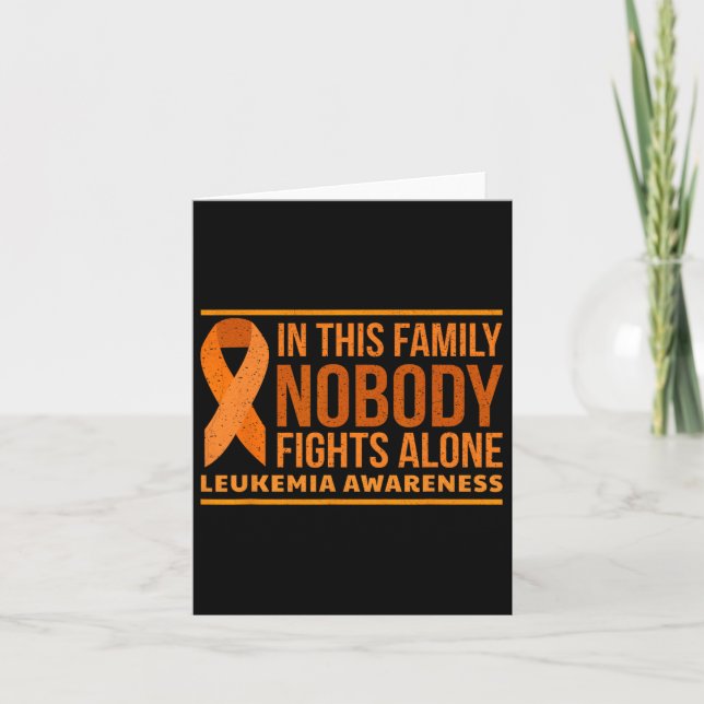 Leukemia Awareness In This Family Nobody Fights Al Card (Front)
