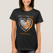 Leukemia Awareness Men Women Kids Family Leukemia  T-Shirt