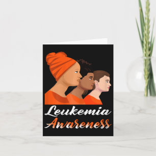 Leukemia Awareness Mom Orange Ribbon Warrior Fight Card
