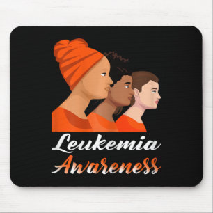 Leukemia Awareness Mom Orange Ribbon Warrior Fight Mouse Pad