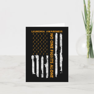 Leukemia Awareness Month American Flag I'm A Warri Card