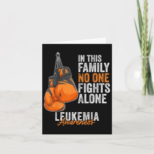 Leukemia Awareness Month Boxing Gloves Orange Ribb Card